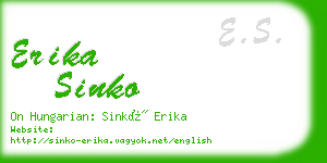 erika sinko business card